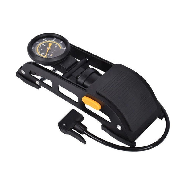 Stainless Steel Tire Pump Black with Gauge