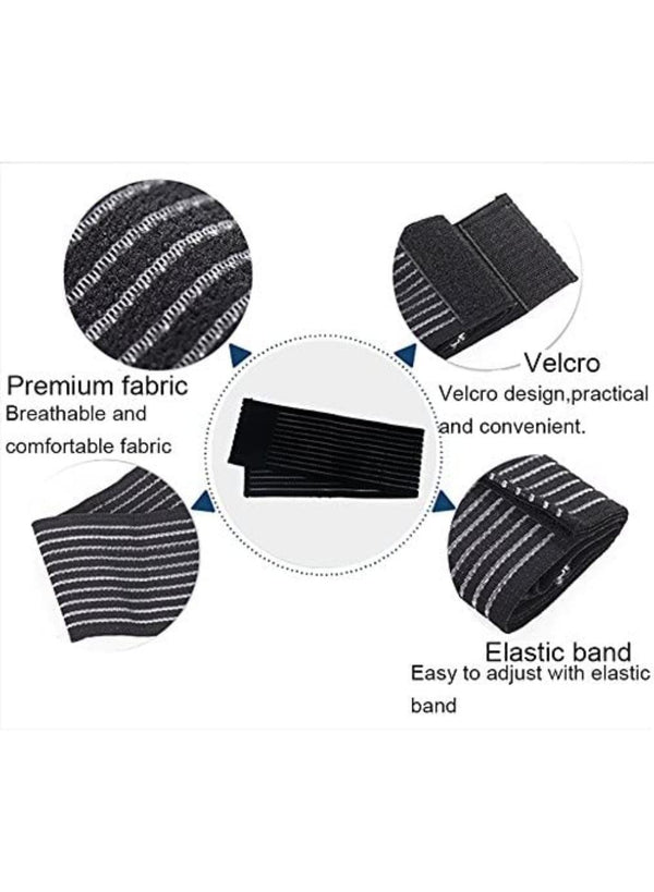 Adjustable Black Striped Wristband for Gym Sports Wear